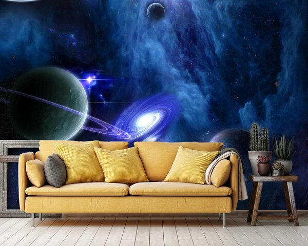 Fototapeta Planety ve vesmíru s planetami a hvězdami, Fototapety s expandujícím prostorem, Populární fototapety, u44665 - Tapeko.co.cz