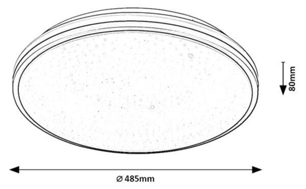 Rabalux 75064 LED koupelnové stropní svítidlo Slava | 40W integrovaný LED zdroj | 2500lm | 4000K | černá
