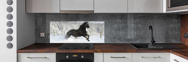 Panel lacobel Kůň ve cvalu sníh pksh-118892522