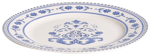 Sada 24 kusů nádobí GALANGAL Porcelán Bílá/Modrá
