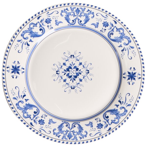 Sada 24 kusů nádobí GALANGAL Porcelán Bílá/Modrá