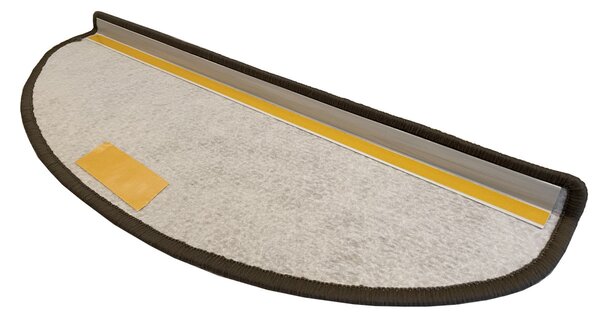 Vopi Nášlapy na schody Alassio hnědé půlkruh, samolepící - 24x65 půlkruh (rozměr včetně ohybu)