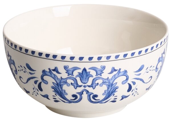 Sada 24 kusů nádobí GALANGAL Porcelán Bílá/Modrá