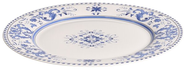 Sada 24 kusů nádobí GALANGAL Porcelán Bílá/Modrá