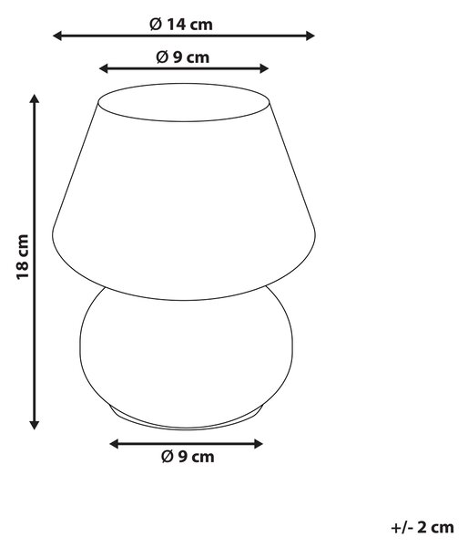 Stolní lampa LOBO Sklo Zelená