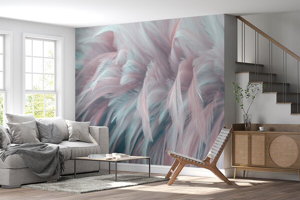 Fototapeta Jemné peří v jemných barvách, Designové fototapety na zeď, Populární fototapety, u45689 - Tapeko.co.cz