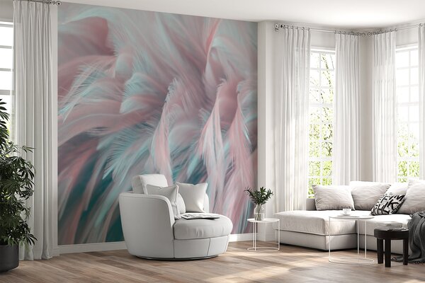 Fototapeta Jemné peří v jemných barvách, Designové fototapety na zeď, Populární fototapety, u45689 - Tapeko.co.cz