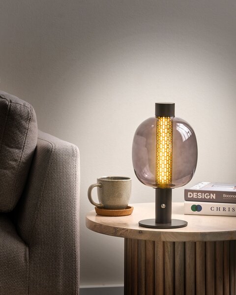 LED bezdrátová stolní lampa PULANGI se stmívačem Kov Černá