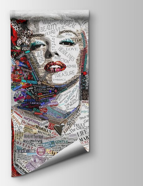 Fototapeta Žena s červenými rty a květinami, Moderní fototapety, Populární fototapety, u45698 - Tapeko.co.cz