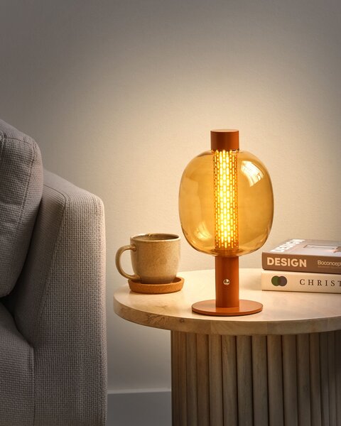 LED bezdrátová stolní lampa PULANGI se stmívačem Kov Hnědá