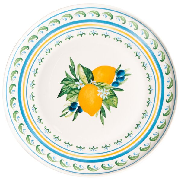 Sada 12 kusů nádobí TARRAGON Porcelán Bílá/Zelená