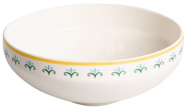 Sada 12 kusů nádobí TARRAGON Porcelán Bílá/Zelená