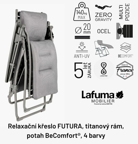 Zvýhodněná sada 2 Relaxační křeslo FUTURA AirComfort černá Acier 2x XL
