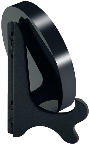 QuickShopping - Černé obsidian zrcadlo 10 cm - Divinační zrcadlo pro domácí dekoraci, jogu, meditaci a energii - Obsahuje držák, ideální pro spiritu
