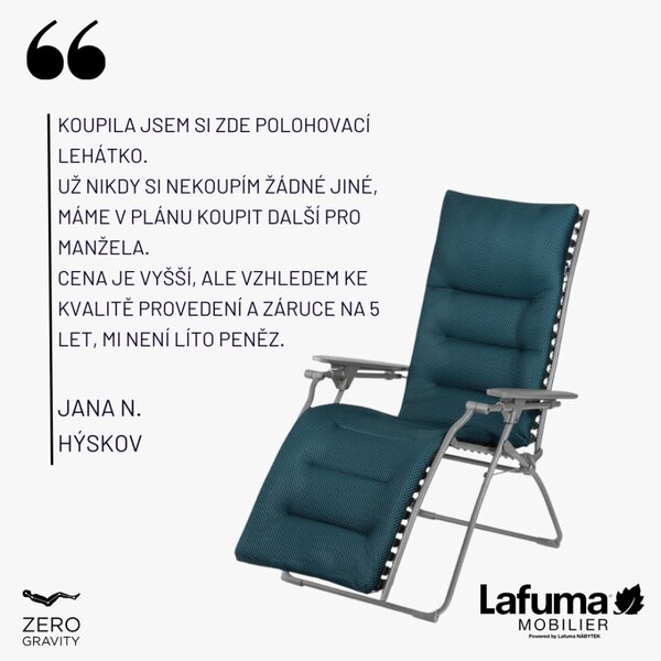 Relaxační křeslo Lafuma BAYANNE Tundra šedá Granit