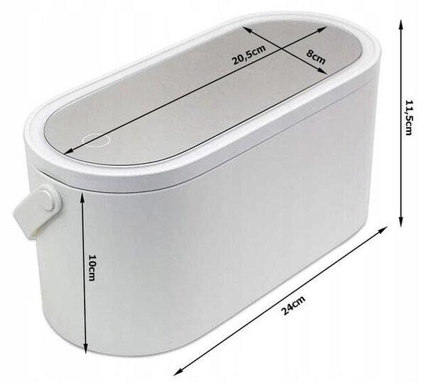 Verk 24342 Organizér na kosmetiku se zrcadlem USB LED bílý