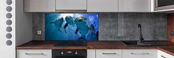 Dekorační panel sklo Tři delfíni pksh-119968160