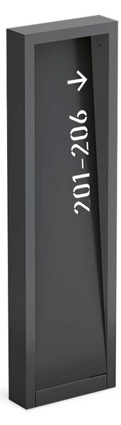 Lombardo Arke FULL Code LED venkovní sloupkové svítidlo IP66 AC DIRECT 1000mm2200KAntracitová
