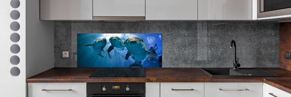 Dekorační panel sklo Tři delfíni pksh-119968160