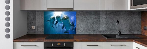 Dekorační panel sklo Tři delfíni pksh-119968160