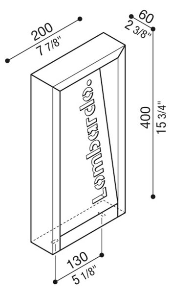 Lombardo Arke FULL Code LED venkovní sloupkové svítidlo IP66 AC DIRECT 1000mm2200KAntracitová