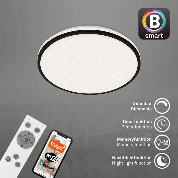 Briloner Smart LED stropní svítidlo, hvězdné nebe ⌀ 33,3cm, 3000-6500K
