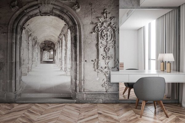 Fototapeta Kamenný oblouk s kamennou zdí, 3D fototapety, Populární fototapety, u50439 - Tapeko.co.cz
