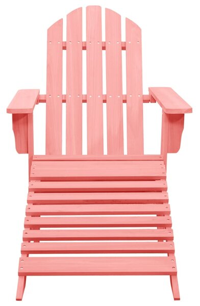 Zahradní židle Adirondack s podnožkou masivní jedle růžová