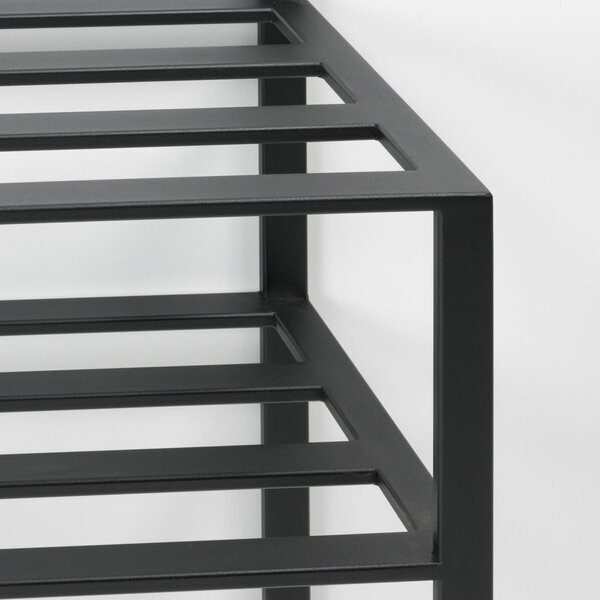 Černá kovová předsíňová sestava 70x178x29 cm Ivar – Spinder Design