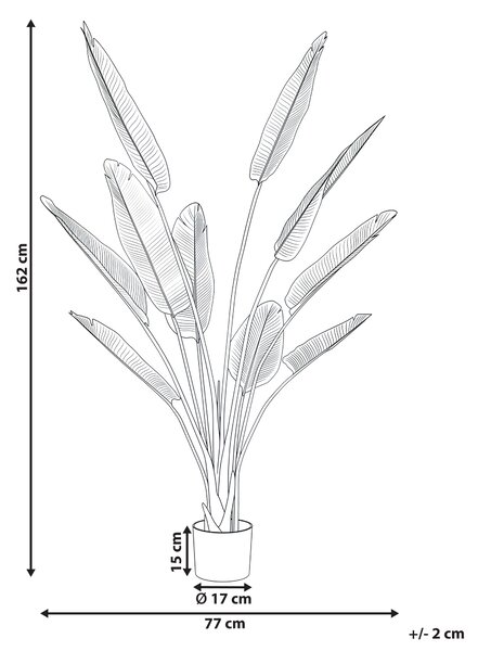 Umělá rostlina BANANA TREE 162 cm Zlatá