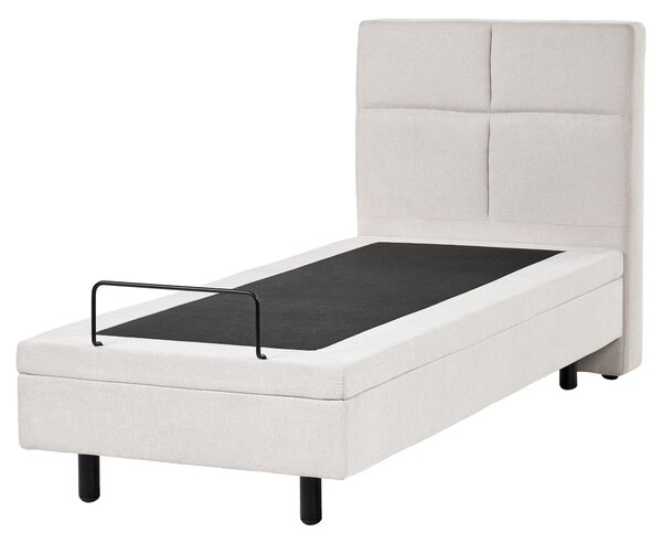 Polohovací postel Tkanina VICEROY 80 x 200 cm Světle béžová