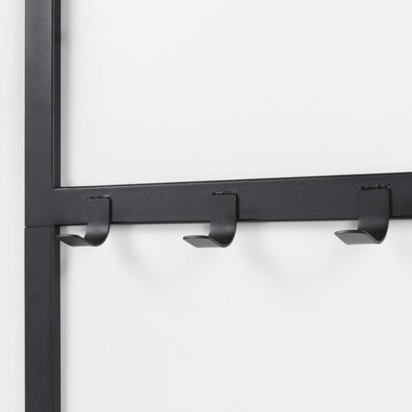 Černá kovová předsíňová sestava 70x178x29 cm Ivar – Spinder Design