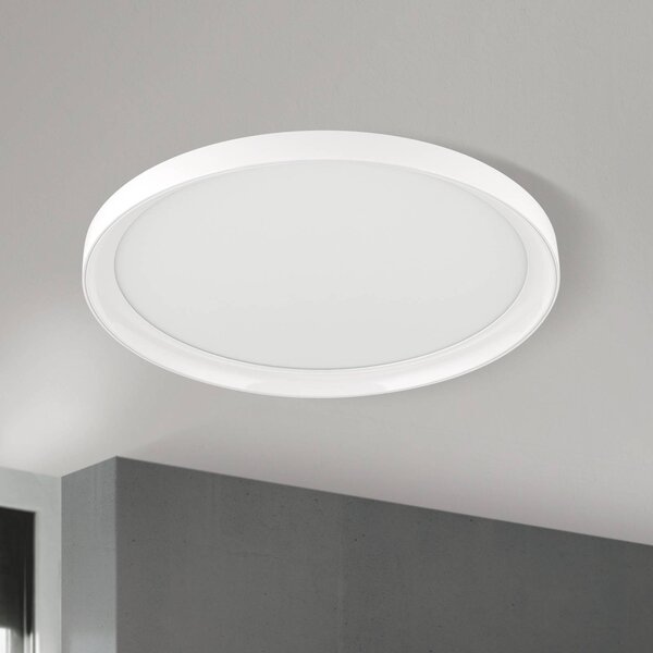 ORION LED stropní svítidlo GAMMA, Ø 40 cm, bílé, dálkové ovládání, stmívatelné, stmívatelný, Bílá / opál, Obývací pokoj / jídelna, Hliník, Moderní