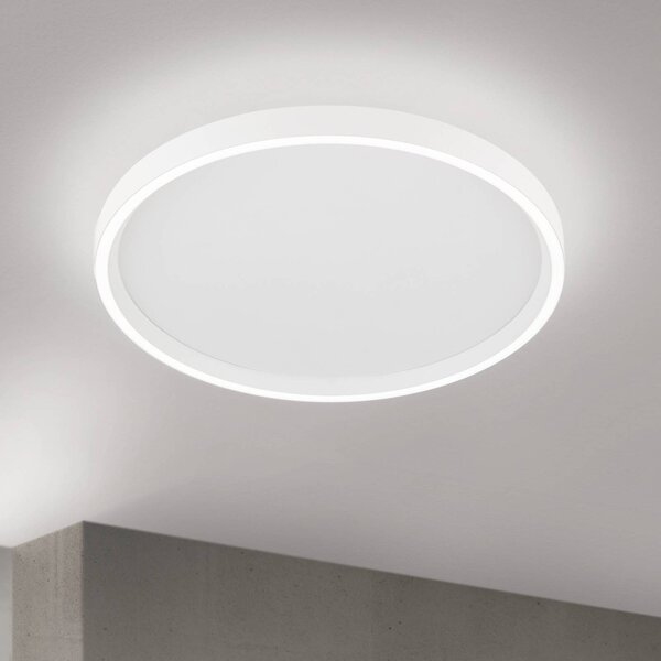 ORION LED stropní svítidlo MASCA, bílé, Ø 40 cm, kov, stmívatelné, stmívatelný, Bílá / opál, Obývací pokoj / jídelna, Hliník, Moderní