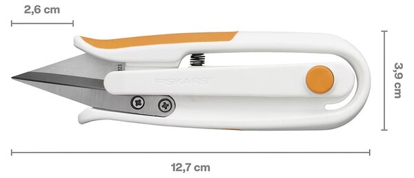 Cvakací nůžky (cvakačky) FISKARS PREMIER na nitě 1070023, ergonomická rukojeť, délka 12,7cm