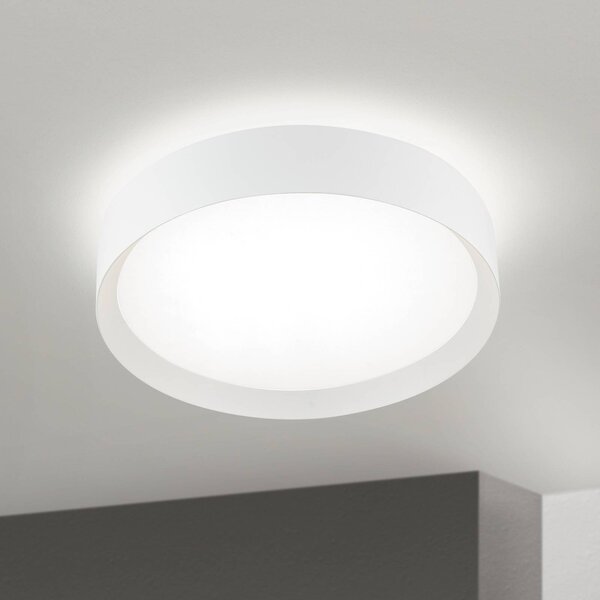 ORION LED stropní svítidlo VARIO, Ø 40 cm, bílé, kov, stmívatelné, stmívatelný, Bílá / opál, Obývací pokoj / jídelna, kov, Moderní