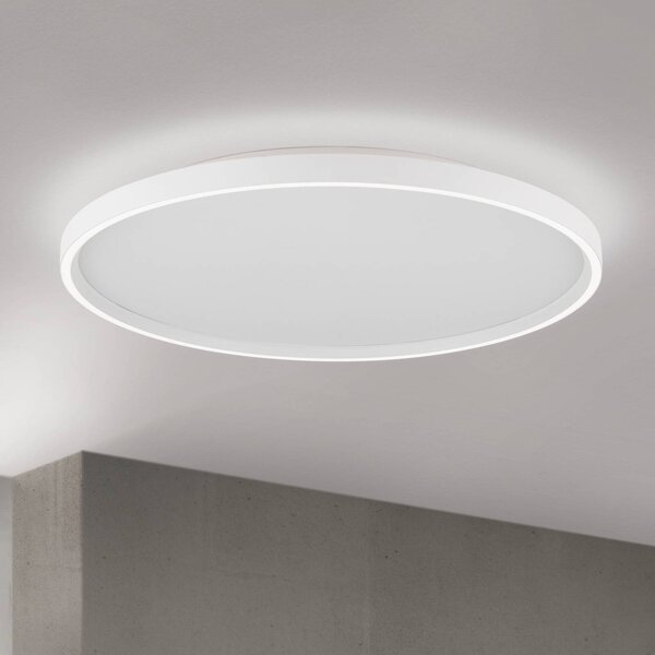 ORION LED stropní svítidlo MASCA, bílé, Ø 60 cm, kov, stmívatelné, stmívatelný, Bílá / opál, Obývací pokoj / jídelna, Hliník, Moderní