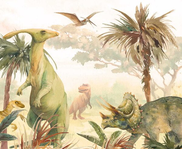 Fototapeta Skupina dinosaurů v lese, Dětské fototapety, Populární fototapety, u51253 - Tapeko.co.cz