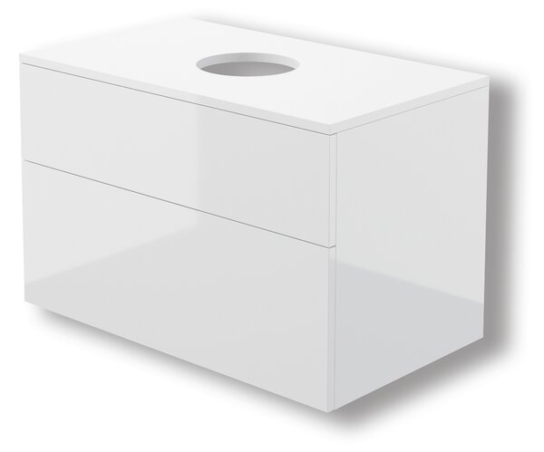 Deante Prizma skříňka s deskou 80x47x52 cm pod umyvadlo závěsná bílá SDI_6B81