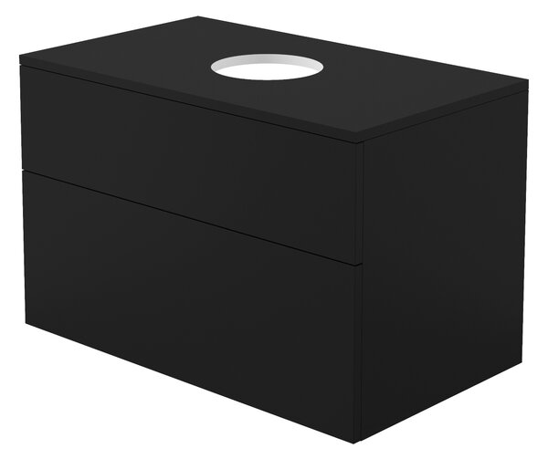 Deante Prizma, závěsná skříňka s pultovou deskou 800x470x520 mm, černá matná, DEA-SDI_NB81