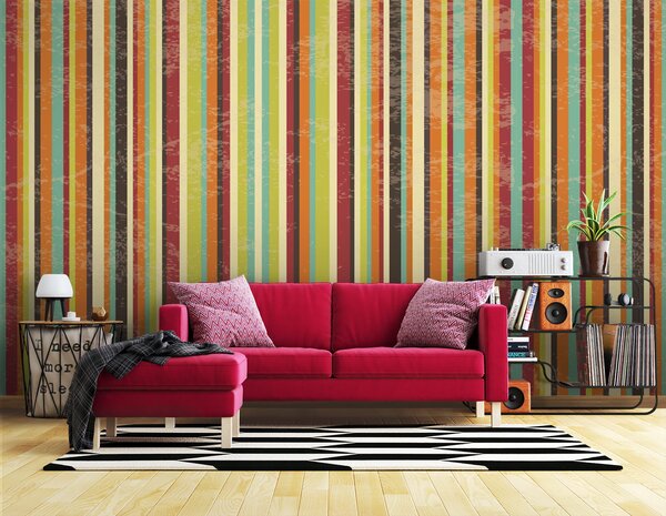 Fototapeta Barevné pruhované pozadí s různými barvami, Designové fototapety na zeď, Populární fototapety, u51649 - Tapeko.co.cz
