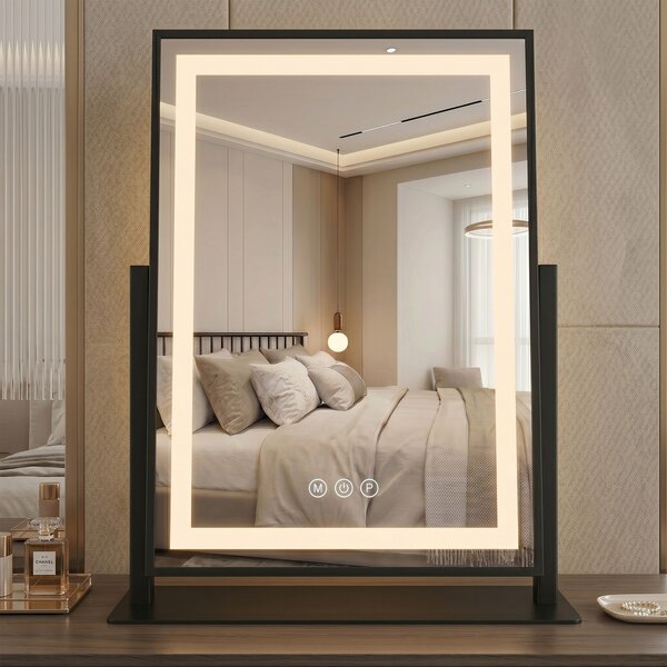 Rea Rea, Zrcadlo LED LUMI Black 30x40cm, HOM-01805