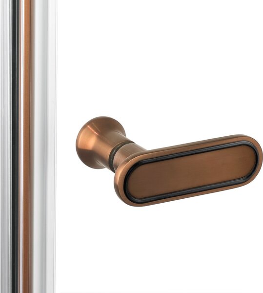 New Trendy New Soleo Copper Brushed sprchový kout 90x90 cm čtvercový měděná kartáčovaný/průhledné sklo K-2085