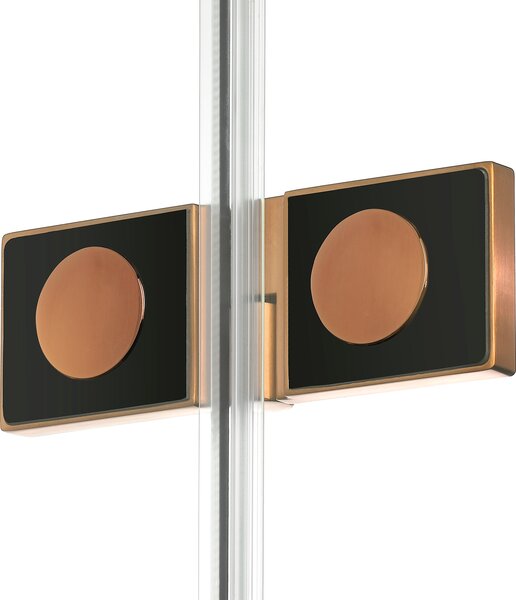 New Trendy New Soleo Copper Brushed sprchový kout 90x90 cm čtvercový měděná kartáčovaný/průhledné sklo K-2085