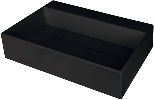 Deante Correo umyvadlo 60x40 cm obdélníkový na pult černá matný CQR_NU6M