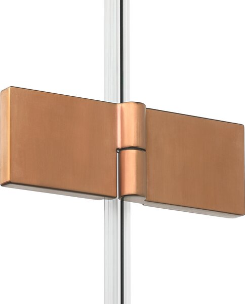 New Trendy New Soleo Copper Brushed sprchový kout 90x90 cm čtvercový měděná kartáčovaný/průhledné sklo K-2085