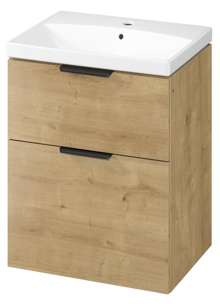 Cersanit City umyvadla se skříňkou 60 cm dub S4004-134