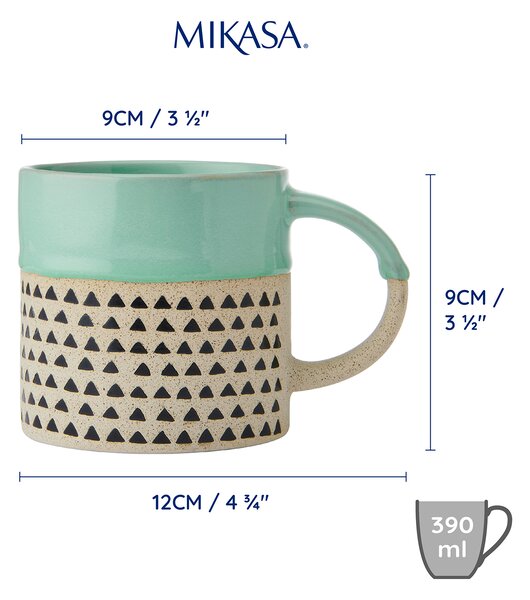 Hrnek Mikasa Wax Resist zelený 390 ml MKMUG04