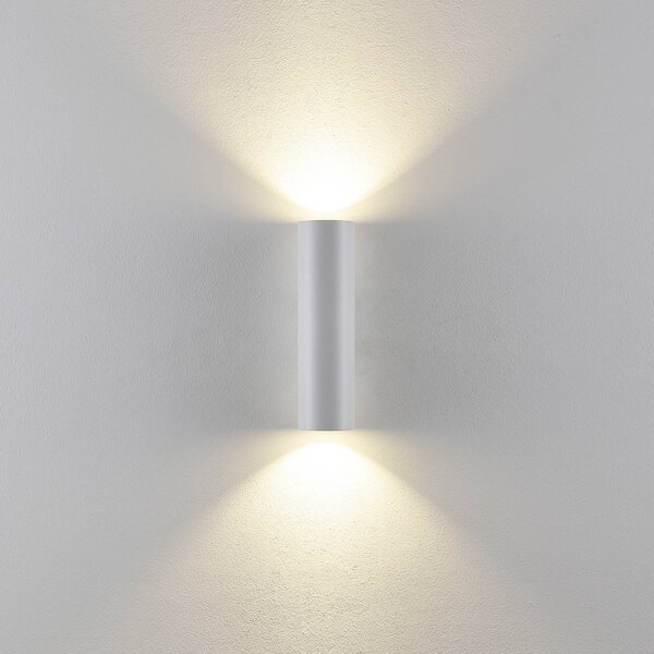 Deko-Light Nástěnné světlo CAN, bílé, 2 světla, výška 22 cm, kov, GU10, stmívatelný, Bílá / opál, Obývací pokoj / jídelna, Hliník