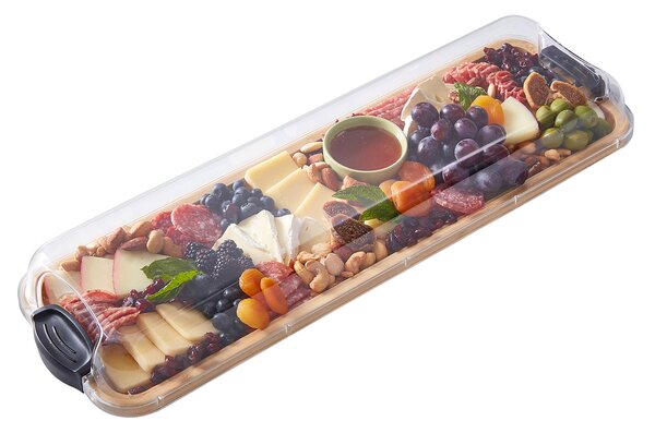 Servírovací tác Farberware s víkem 17 x 56 cm, bambusový 5317649EU